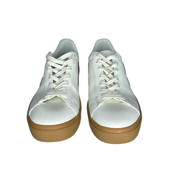 Veja Men's Campo Leather White Burgungy Marsala Natural Sneakers Shoes Size 9 - Picture 6 of 9